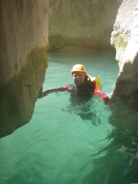 Canyon en sierra de Guara (Espagne)