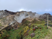 La zone d'activité du volcan de la Soufrière