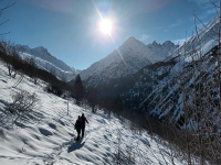 Le balcon de St Christophe en Oisans en raquettes